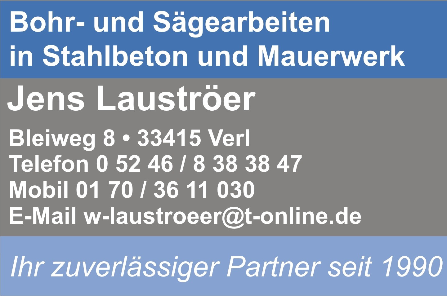Betonbohrung Jens Lauströer 2026